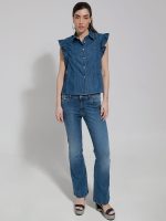 Γυναικείο Jean Παντελόνι Καμπάνα Medium-Fit 8368 Blue - Image 2