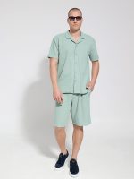 Ανδρικό Μπλουζάκι-Πουκάμισο Με Κουμπιά Moreto 706018 Μέντα - Image 2