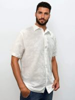Λινό Πουκάμισο Relax-Fit BALI 33-7513 Λευκό