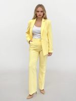 Γυναικείο Υφασμάτινο Παντελόνι LARA-7 7696-4 Κίτρινο