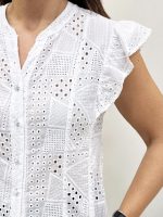 Γυναικείο Αμάνικο Πουκάμισο STEFANIA 92194 Λευκό - Image 2