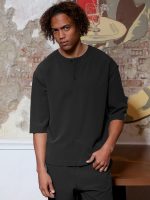 Ανδρική Μπλούζα Μανίκι 3/4 VALERIO 270-957 Μαύρο - Image 4