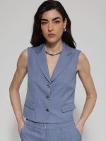 Γυναικείο Κοντό Γιλέκο SILVIA 8852 Light Blue