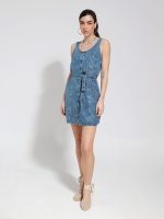 Γυναικείο Jean Φόρεμα Με Ζώνη 945025 Blue - Image 3