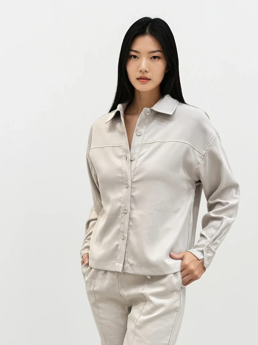 IMG_9411 copy-Mei-Light Studio copy Γυναικεία Πουκαμίσα NOVA 8806 Μπεζ - Image 1