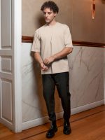 Ανδρικό Μοντέρνο T-shirt 270-270 Μπεζ - Image 2