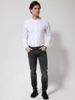 Ανδρικό Βαμβακερό Πουκάμισο 33-7514 Λευκό - Image 4