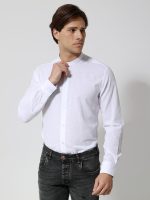 Ανδρικό Βαμβακερό Πουκάμισο 33-7514 Λευκό