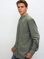 Ανδρικό Βαμβακερό Πουκάμισο 33-7514 Green - Image 3