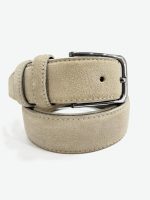 Ανδρική Ζώνη Suede 33-6034 Μπεζ