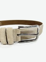 Ανδρική Ζώνη Suede 33-6034 Μπεζ - Image 3