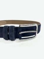 Ανδρική Ζώνη Suede 33-6036 Μπλε - Image 3