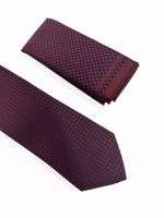 Ανδρική Γραβάτα Με Μαντηλάκι 33-6099 Burgundy - Image 2