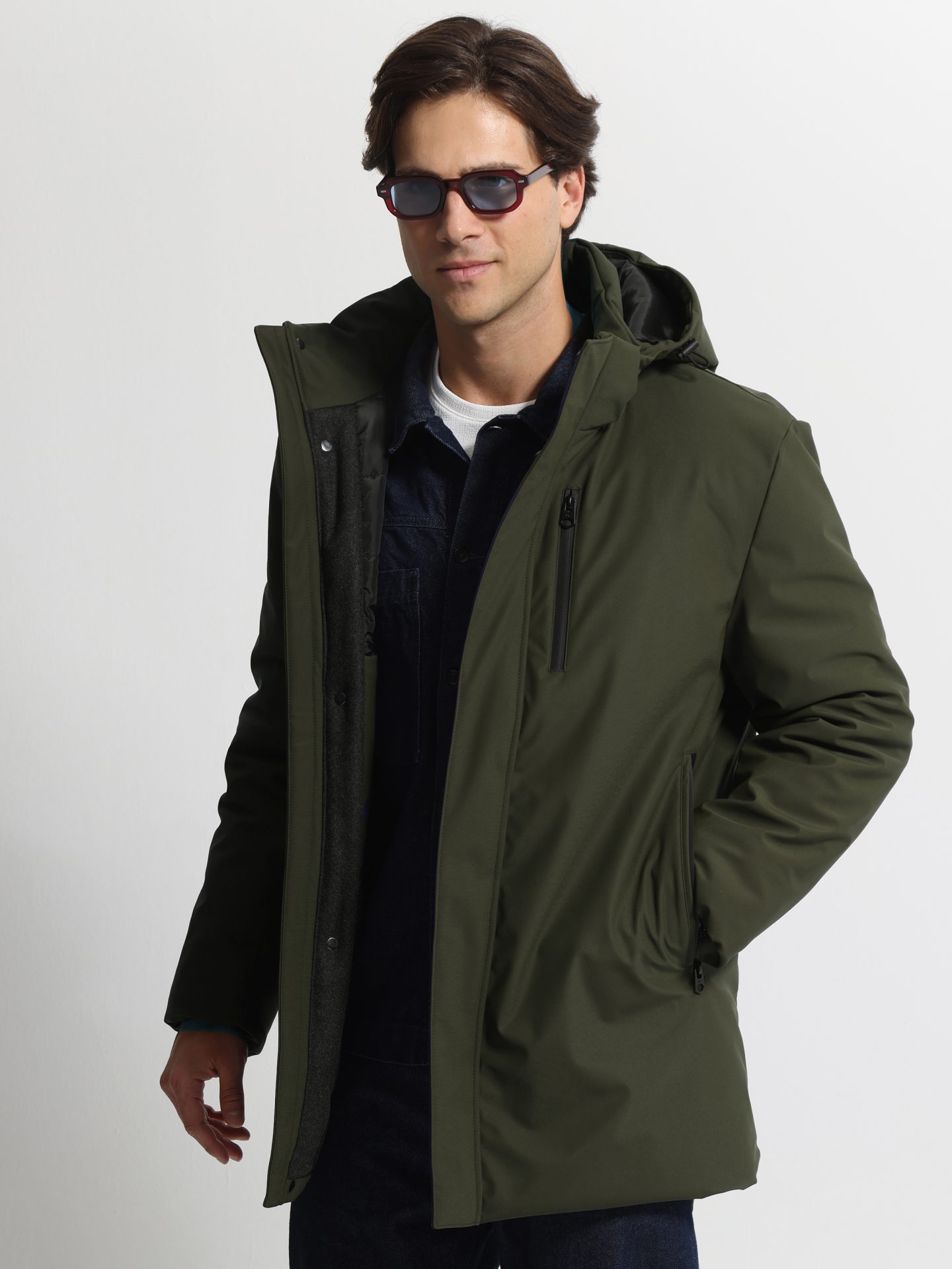 1445 copy Ανδρικό Μπουφάν Με Κουκούλα SONNY 2274 Χακί - Image 1