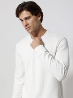 Ανδρική Μπλούζα Μακρυμάνικη NOAH 206074 Λευκό - Image 3