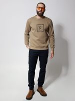 Sweatshirt Μπλούζα με Εντυπωσιακό Λογότυπο 206089 Μπεζ - Image 2