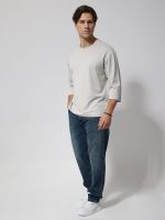 Μπλούζα Μακρυμάνικη Oversize BENJAMIN 206096 γκρι - Image 2