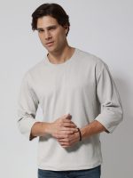 Μπλούζα Μακρυμάνικη Oversize BENJAMIN 206096 γκρι