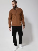 Ανδρική Μπλούζα Long Sleeve HENRY 206097 Camel - Image 5