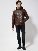 Ανδρικό Jacket Eco-Leather Μπουφάν VENERO 2171-1 Καφέ - Image 2