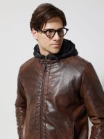Ανδρικό Jacket Eco-Leather Μπουφάν VENERO 2171-1 Καφέ - Image 3