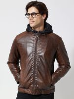 Ανδρικό Jacket Eco-Leather Μπουφάν VENERO 2171-1 Καφέ