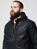 Ανδρικό Jacket Eco-Leather Μπουφάν VENERO 2171-1 Μαύρο - Image 3