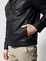 Ανδρικό Jacket Eco-Leather Μπουφάν VENERO 2171-1 Μαύρο - Image 4