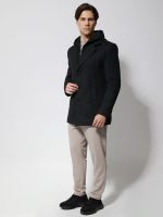 Ανδρικό Παλτό με Κουκούλα VALENTINO 2602 Μαύρο - Image 5