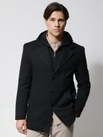 Ανδρικό Παλτό με Κουκούλα VALENTINO 2602 Μαύρο - Image 4