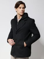 Ανδρικό Παλτό με Κουκούλα VALENTINO 2602 Μαύρο