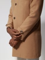 Ανδρικό Παλτό με Ψηλό Γιακά VITO 2604 Camel - Image 4
