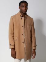 Ανδρικό Παλτό με Ψηλό Γιακά VITO 2604 Camel