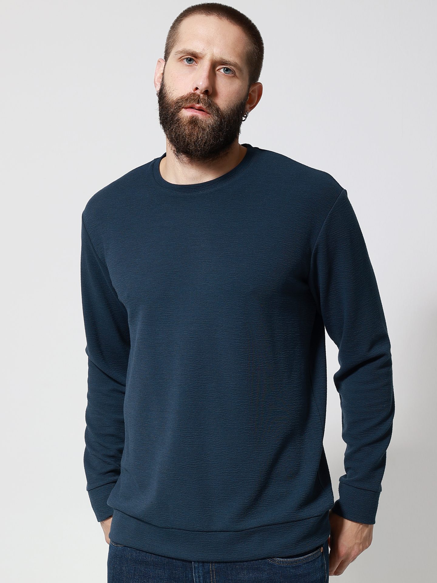 3024 Ανδρική Μπλούζα Μακρυμάνικη NOAH 206074 Μπλε - Image 1