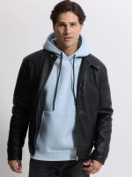 Ανδρικό Jacket Eco-Leather Μπουφάν SILA 2178 Μαύρο - Image 3