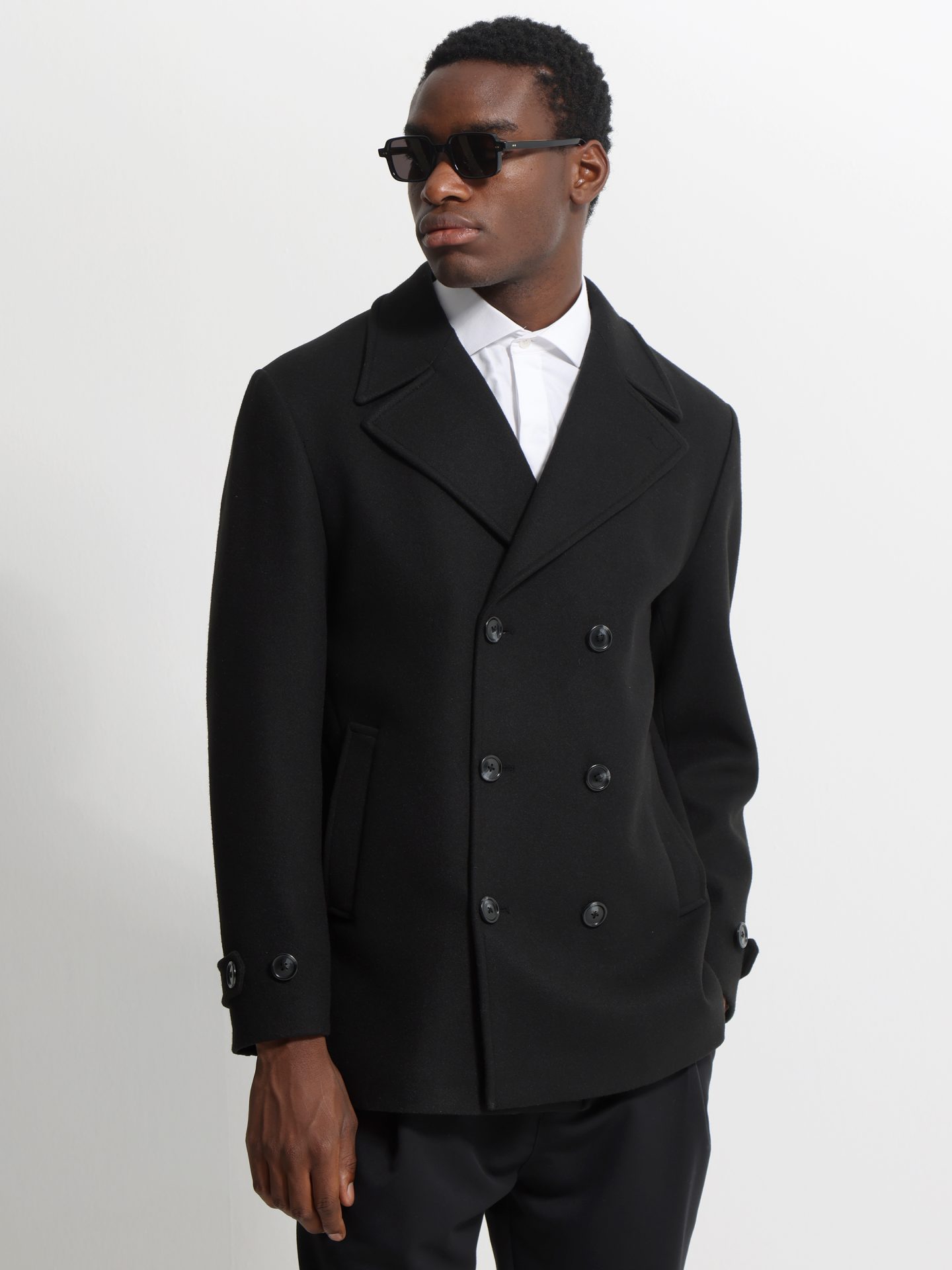 3k__2601_mayro___z1965 Διαχρονικό Ανδρικό Παλτό TOBIAS 2601 Μαύρο - Image 1