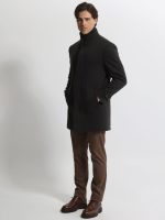Ανδρικό Παλτό με Ψηλό Γιακά VINCE 2603 Μαύρο - Image 4