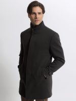 Ανδρικό Παλτό με Ψηλό Γιακά VINCE 2603 Μαύρο