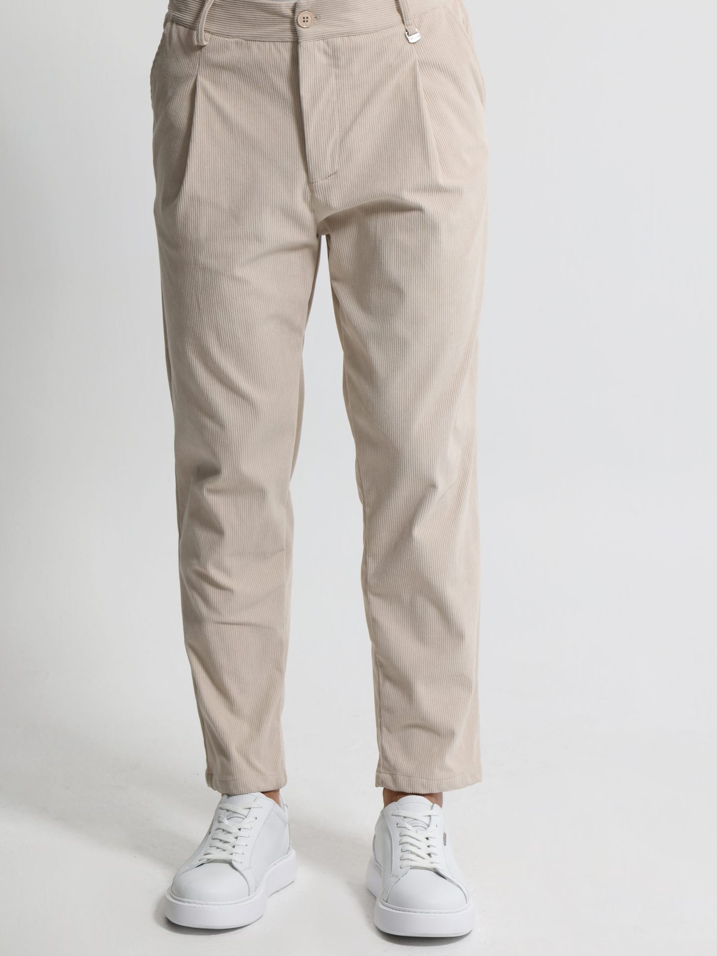 3k__4716_ekroy___z0771 Ανδρικό Κοτλέ Φορμοπαντέλονο QUINN 4716 Light Beige - Image 1