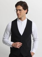 Ανδρικό Γιλέκο Με Κουμπάκια GUNTHER 9433 Μαύρο - Image 3