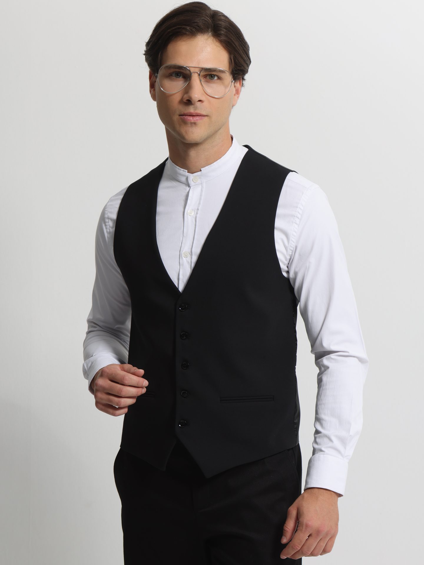 3k__9433_mayro___z0231 Ανδρικό Γιλέκο Με Κουμπάκια GUNTHER 9433 Μαύρο - Image 1