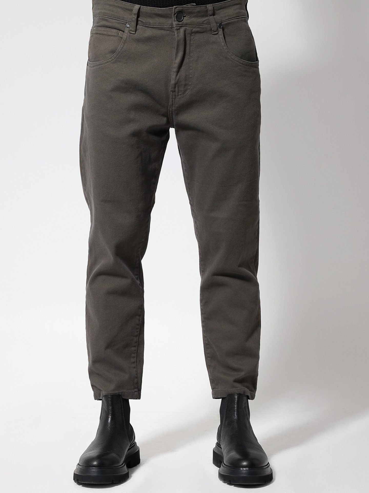 5452_xaki___z3378 Ανδρικό Παντελόνι Jean Βαμμένο DALLAS 5452 Χακί - Image 1