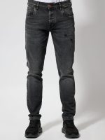 Ανδρικό Jean Με Φθορές Παντελόνι OREGON 6282 Μαύρο