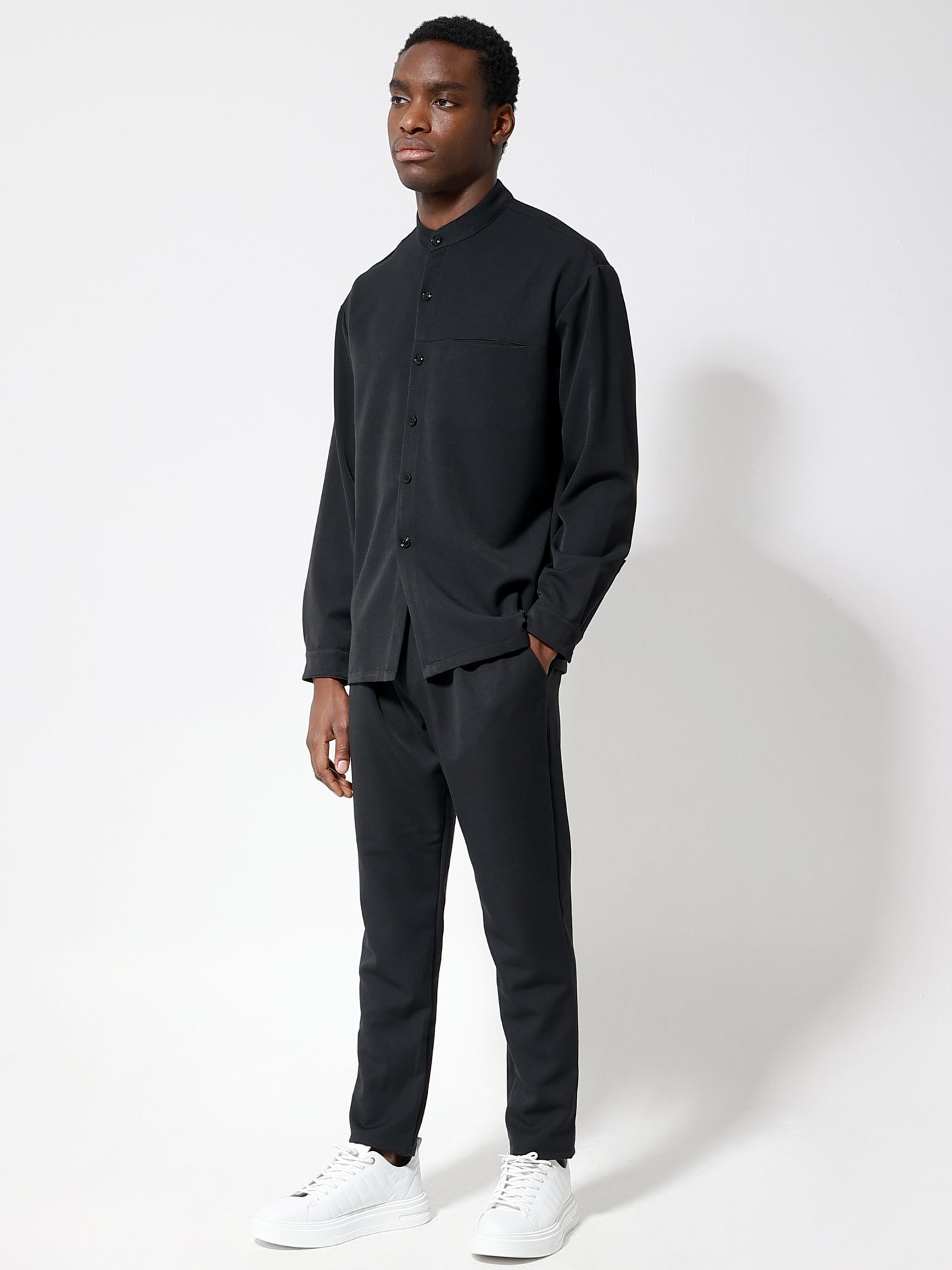 under3505 Ανδρικό Over Πουκάμισο TATE 2394 Μαύρο - Image 1