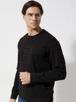 Ανδρική Μπλούζα Μακρυμάνικη AIDEN 206106 Μαύρο - Image 4