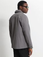 Ανδρικό Σακάκι-Πουκάμισο Over Fit GRIFFIN 260-330 Γκρι - Image 5