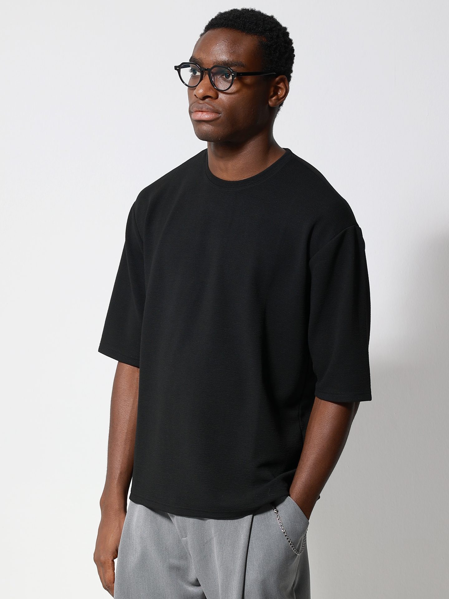 270-321_mayro___2909 Ανδρική Μπλούζα με 3/4 Μανίκι KINSTON 270-321 Μαύρο - Image 1