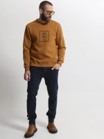 Sweatshirt Μπλούζα με Εντυπωσιακό Λογότυπο 206089 Camel - Image 4