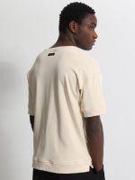 Ανδρικό Κοντομάνικο Μπλουζάκι ANGELO 270-331 Μπεζ - Image 4