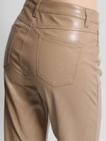 Γυναικείο Eco Leather Παντελόνι Bootcut 7711 Μπεζ Croco - Image 2